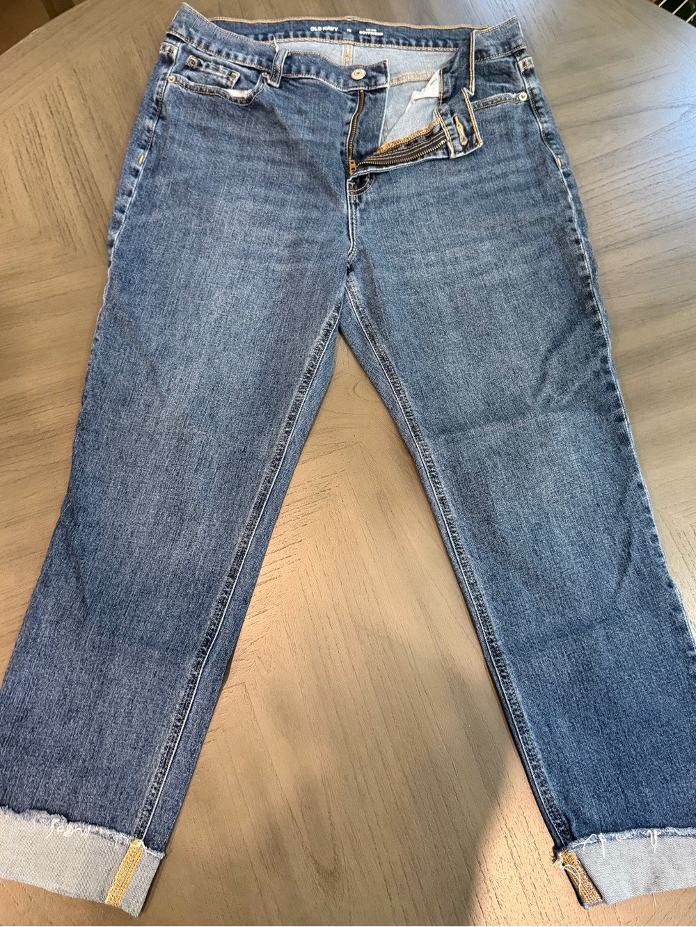 Old Navy Classic Blue Women's Mid Rise Boyfriend Style Jeans
